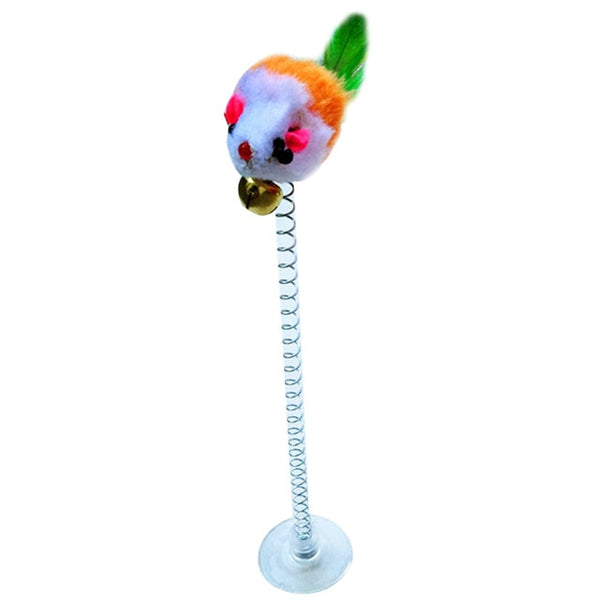 Mejor Pets Pet Cat Toy Interactive Toy Stick Feather Wand With Small Bell Mouse Cage Toys