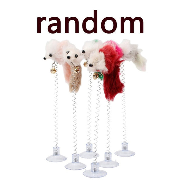 Mejor Pets Plastic Cat Toys Feather Funny Cat Mice Shape