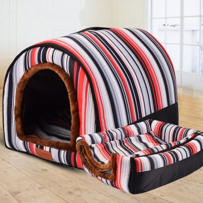 Mejor Pets New Warm Dog House Comfortable Print Stars Kennel