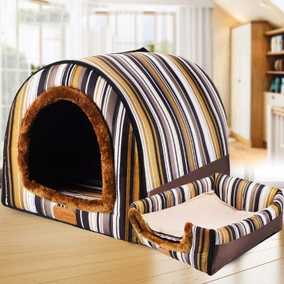 Mejor Pets New Warm Dog House Comfortable Print Stars Kennel