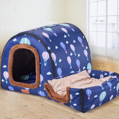 Mejor Pets New Warm Dog House Comfortable Print Stars Kennel
