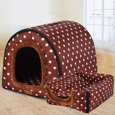 Mejor Pets New Warm Dog House Comfortable Print Stars Kennel