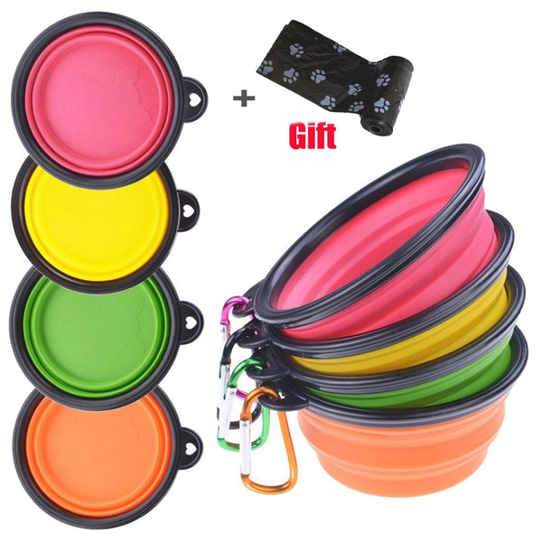 Mejor Pets Dog Cat Water Food Bowl Silicone Portable Travel Bowl Feeder