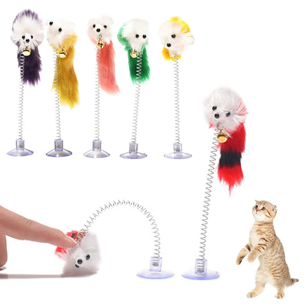 Mejor Pets Plastic Cat Toys Feather Funny Cat Mice Shape