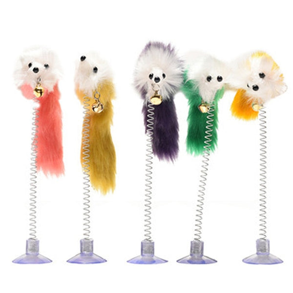 Mejor Pets Plastic Cat Toys Feather Funny Cat Mice Shape