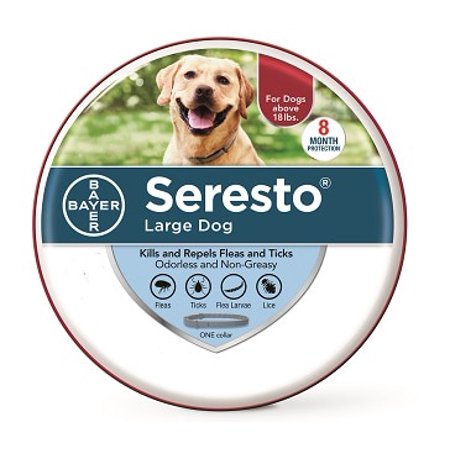 Seresto Flea and Tick Prevention Collar for Large Dogs, 8 Month Flea and Tick Prevention